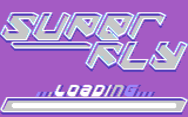 The SuperFly loading picture on the C64